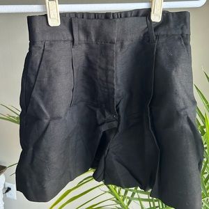 H&M Linen Blend Black Shorts Size 4